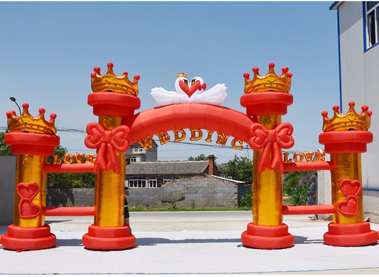 高州红色婚庆气模拱门